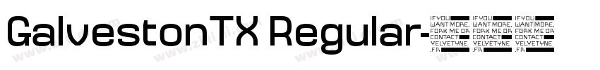 GalvestonTX Regular字体转换